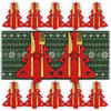 BESTECKTASCHE Weihnachtsdeko Tisch 12er Set - Rot, Textil (16.9/20.3/20.3cm) - KRUMAD