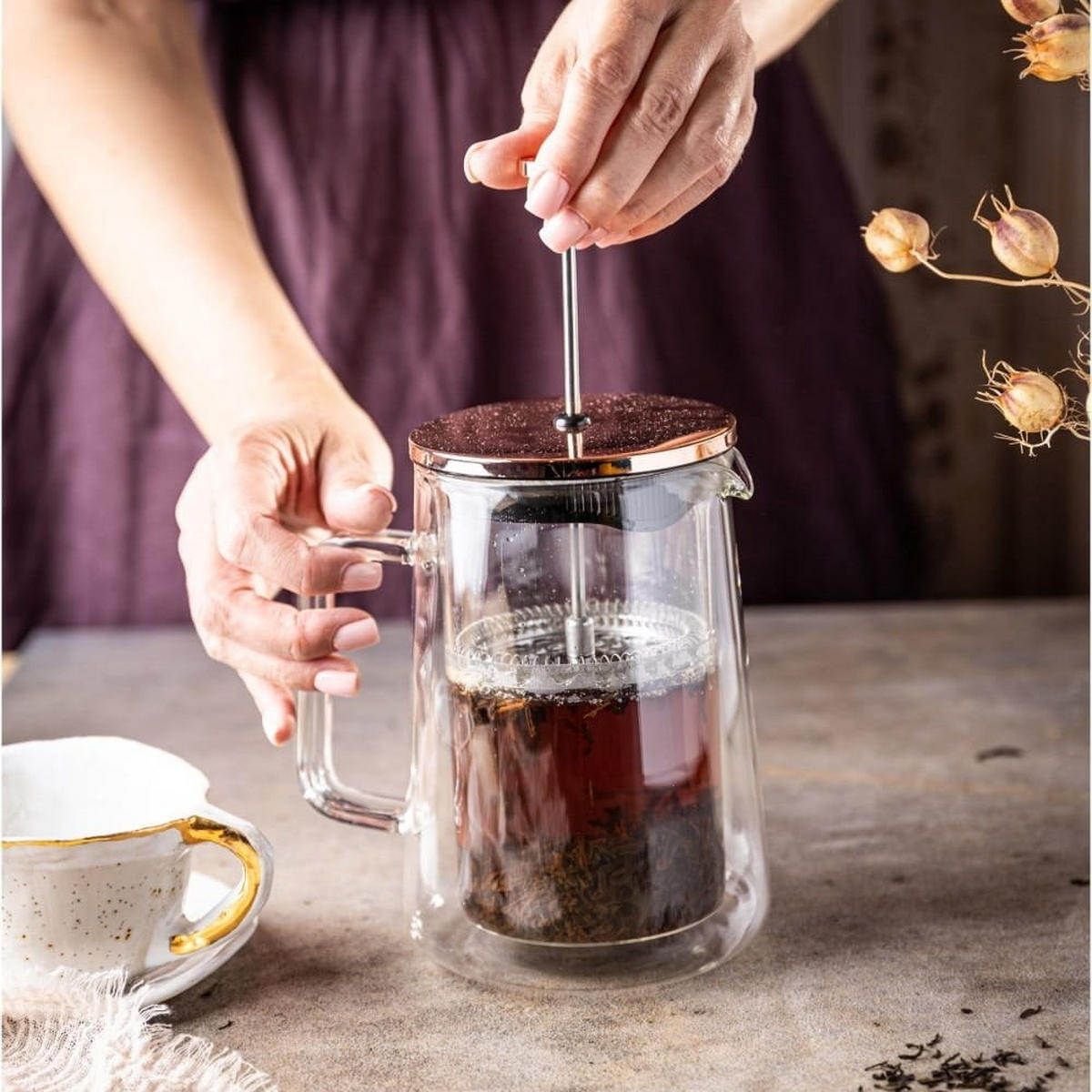 TEEKANNE Weiß 10/10/18 cm KB7724 - Weiß, Glas (0.6L) - Klausberg 