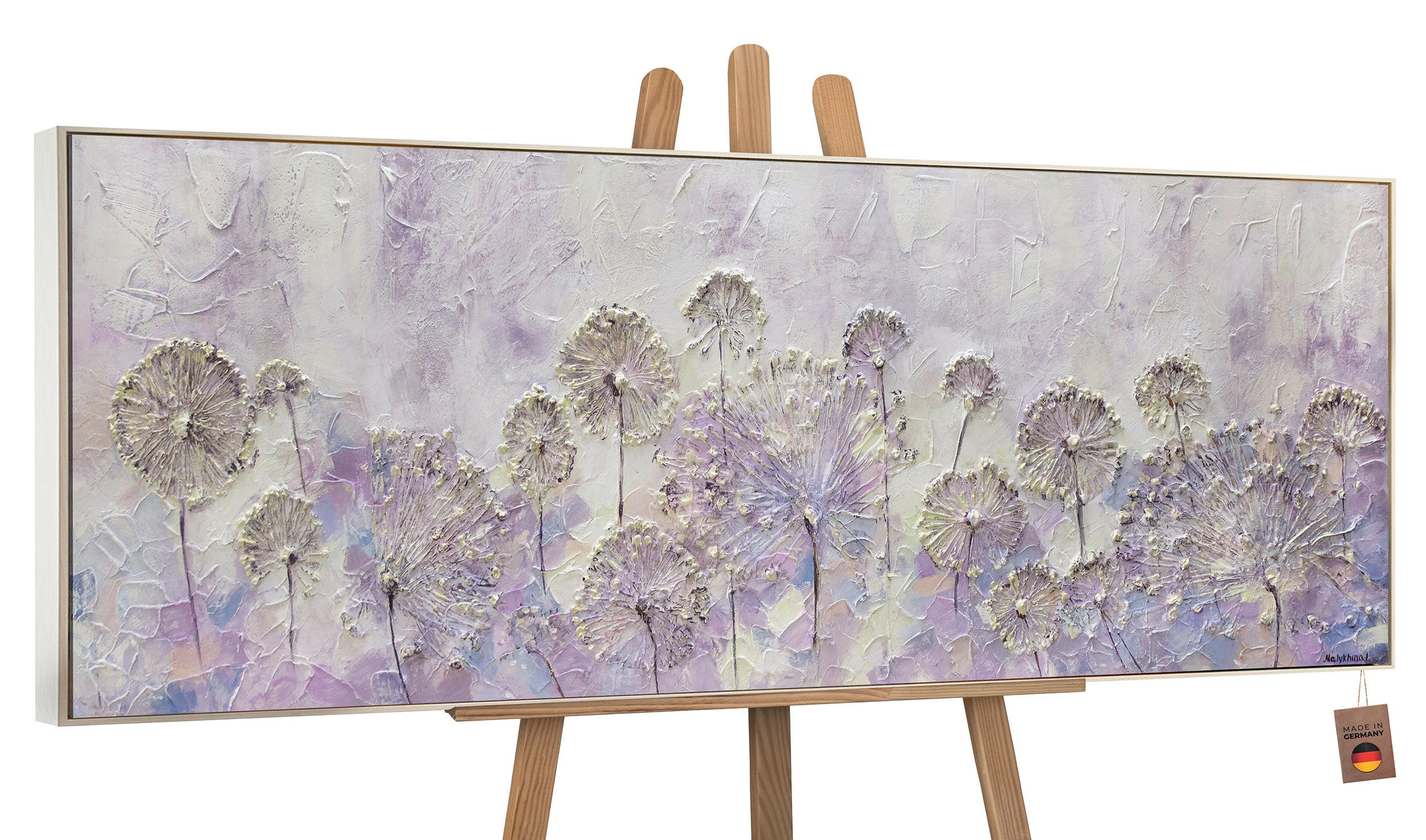GEMÄLDE Frühlingsanfang Schattenfugenrahmen Beige 150x50 cm - Beige, Holz (150/50cm) - YS-art gallery