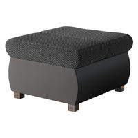 POLSTERHOCKER Bangkok Klein - Greige/Silberfarben, Holz/Kunststoff (60/39/60cm) - MIRJAN24