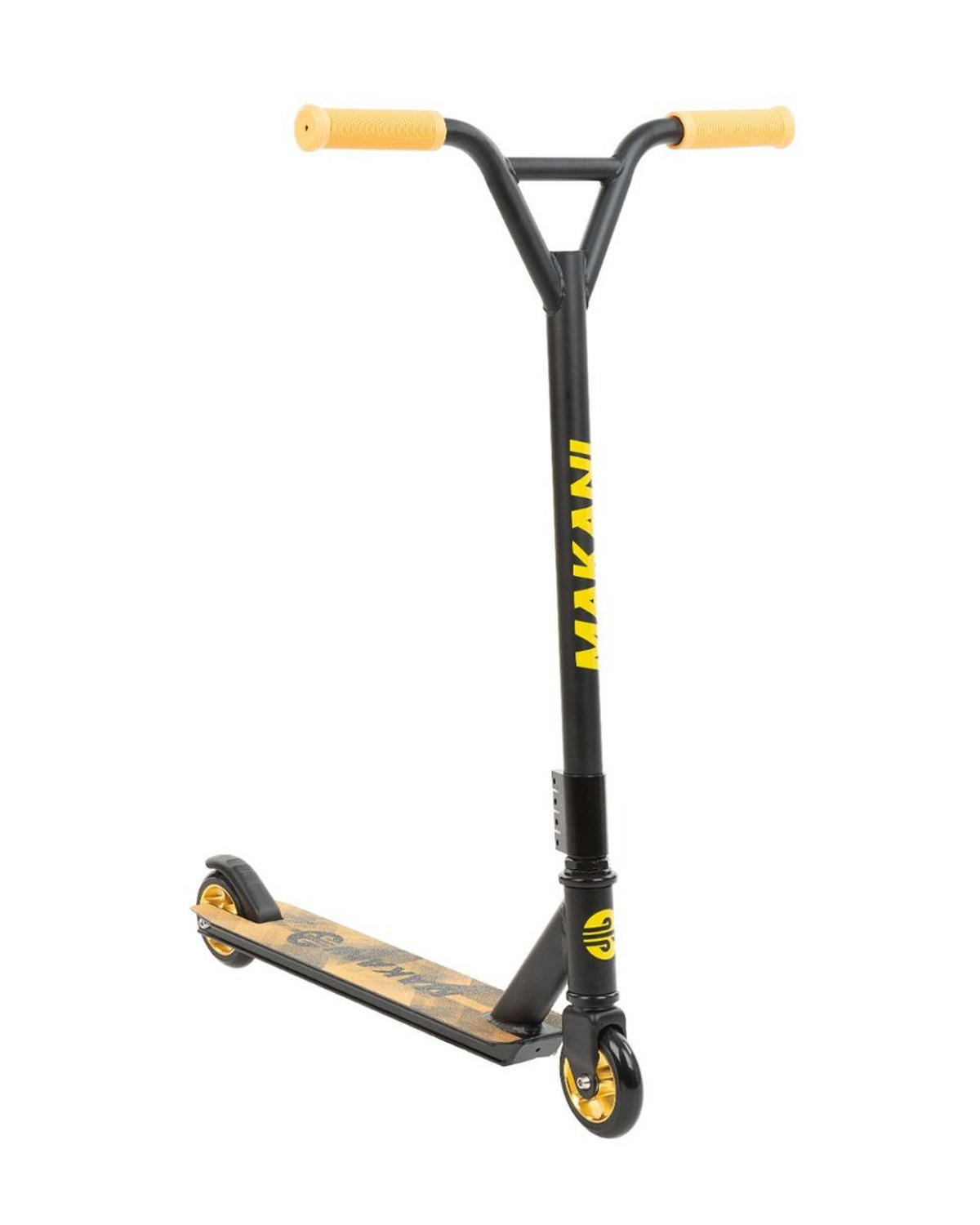 KINDERROLLER Gord gelb Griff 360° drehbar, Hinterradbremse, ABEC7 - Gelb, Metall (85/48/64cm) - Makani