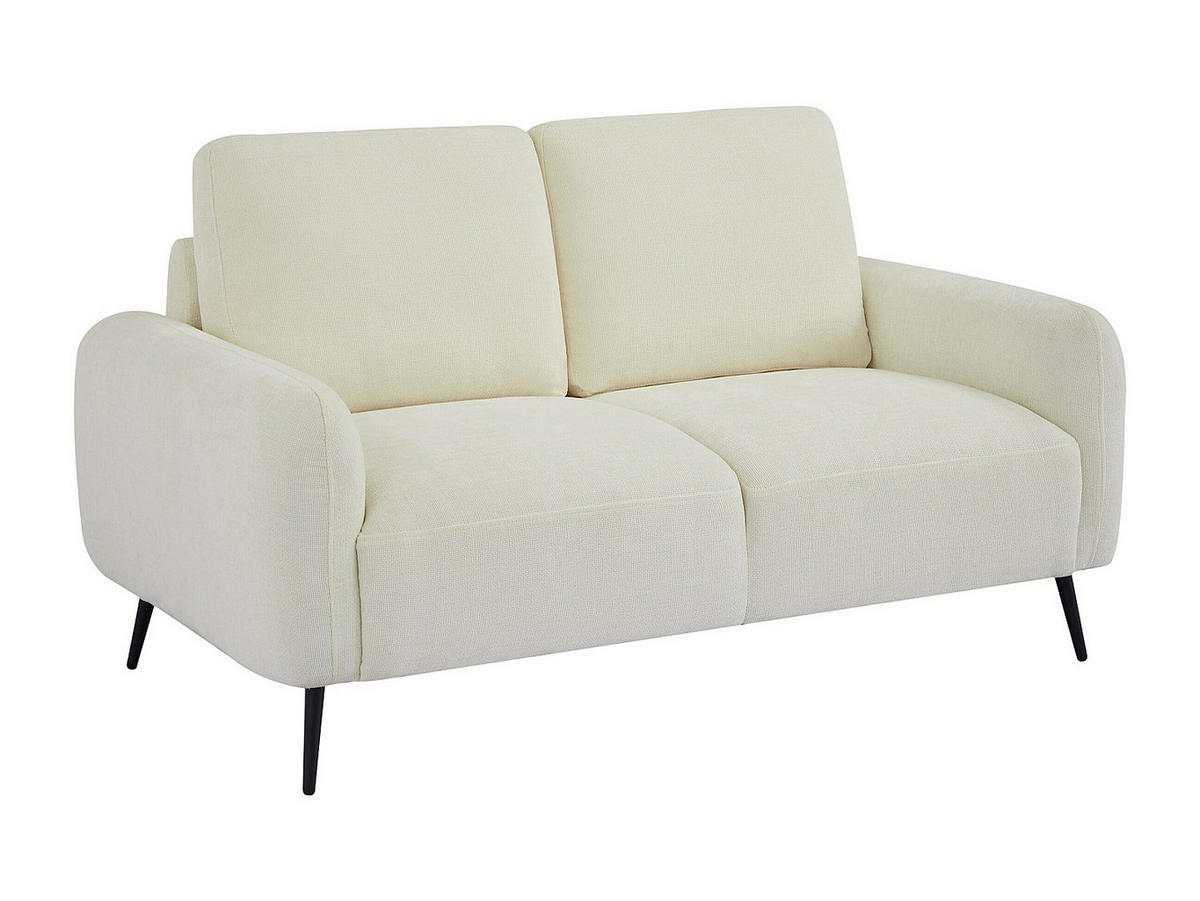 SOFA - 2 Personen - stoff - gebrochenes weiß Letrosa - Weiß, Textil/Metall (157/86/88cm) - Vente-Unique