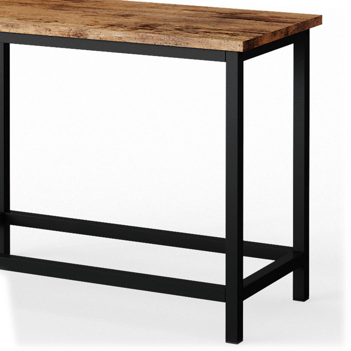 SITZBANK Fyrk Antikholz 60 cm für Schminktisch - Alteiche/Schwarz, Holzwerkstoff (60/45/30cm) - Vicco
