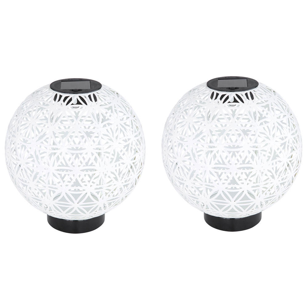 LED AUSSENLEUCHTE Kugel Beton Weiß - Weiß, Metall (20/20/21cm)