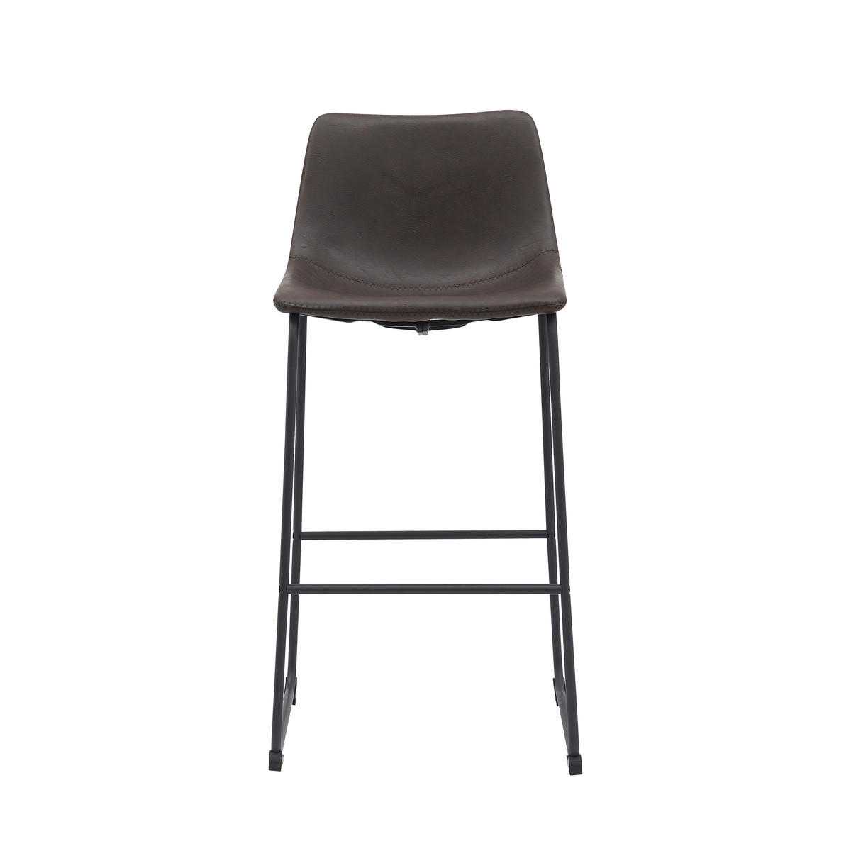 BARHOCKER Risto Braun 56/47/102 cm 2er-Set - Dunkelbraun, Textil (47/102/56cm) - LABEL51