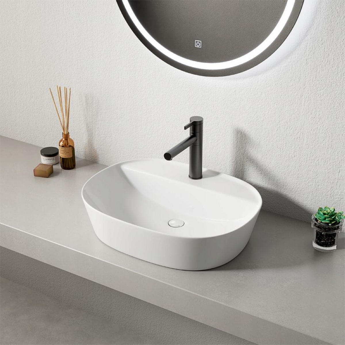 WASCHBECKEN, weiß 50/38/12 cm - Weiß, Keramik (50/12/38cm)