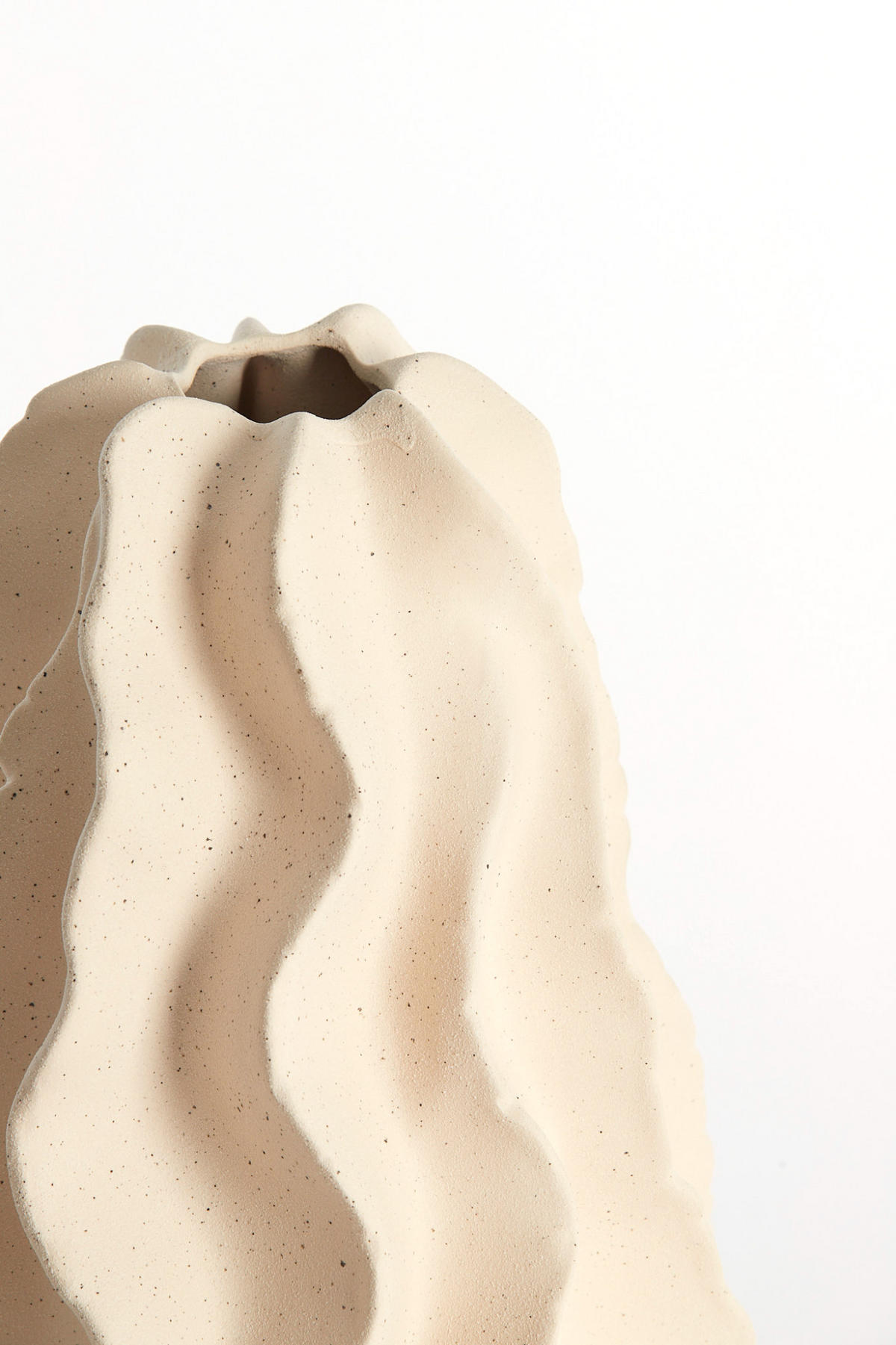 VASE Nelani Weiß Ø22,5/37,5 cm - Weiß, Keramik (37.5cm) - Light & Living