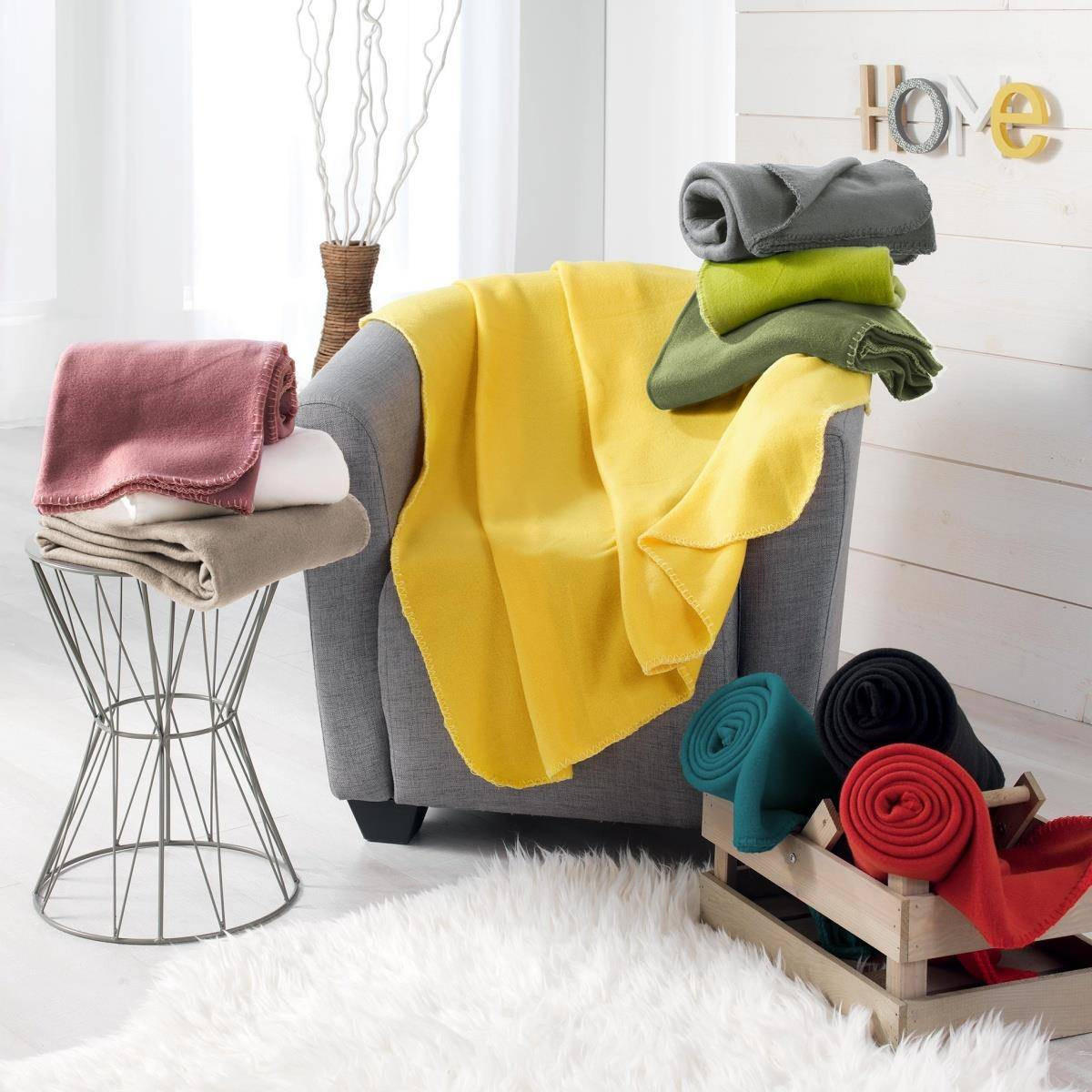 FLEECEDECKE Milout 125/150 cm - Dunkelgrau, Textil (150/125cm) - Douceur d´intérieur