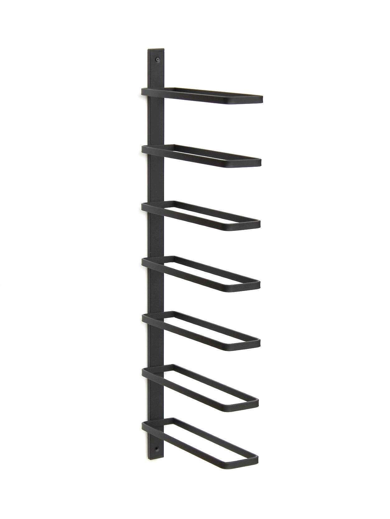 WEINREGAL hängend für 7 Flaschen Metall Schwarz 93885 - Schwarz, Metall (7.5/75/29.5cm) - DanDiBo