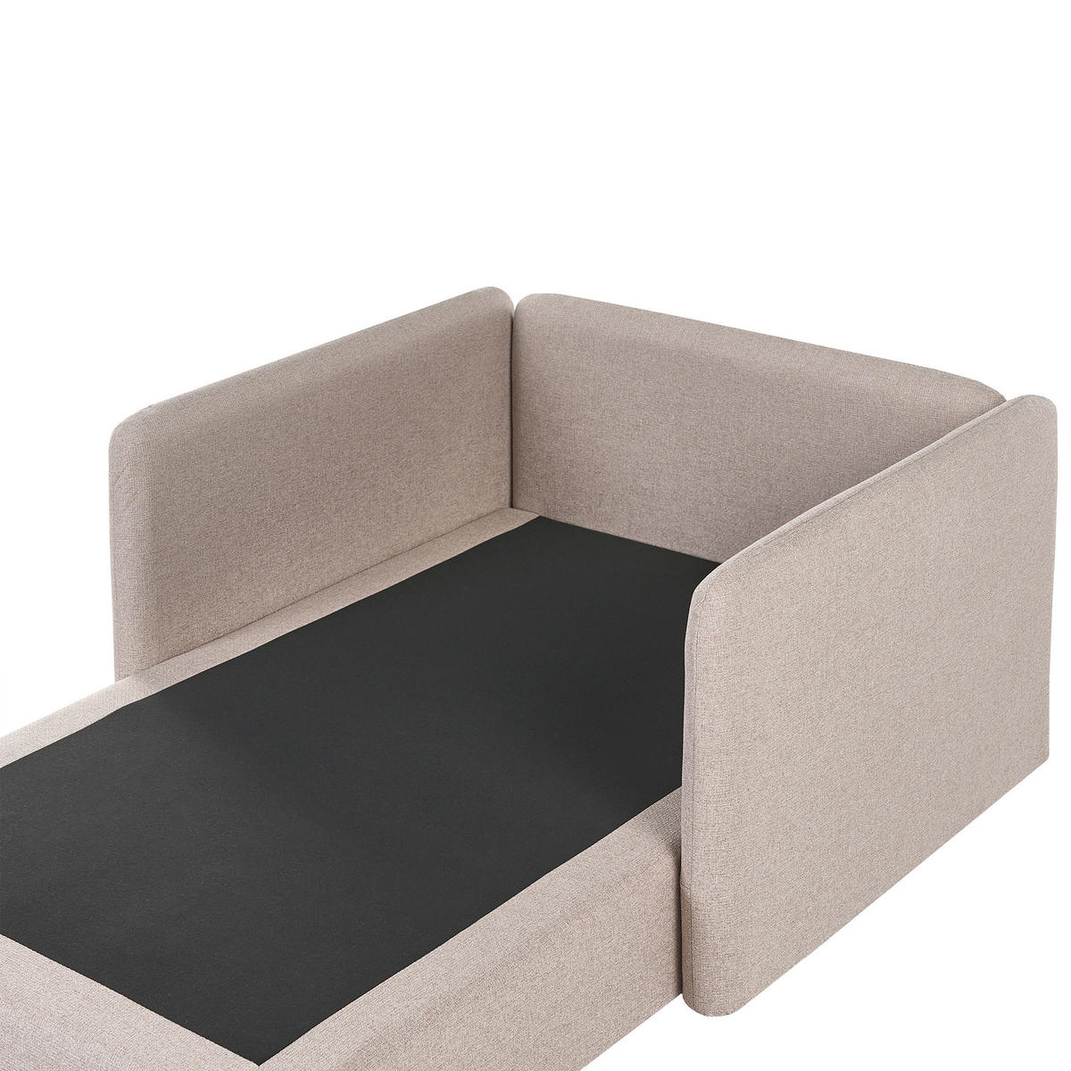 ČALOUNĚNÉ LEHÁTKO CHAISE LONGUE Látka Béžové Egeris - béžová, textil (87/80/149cm) - Beliani