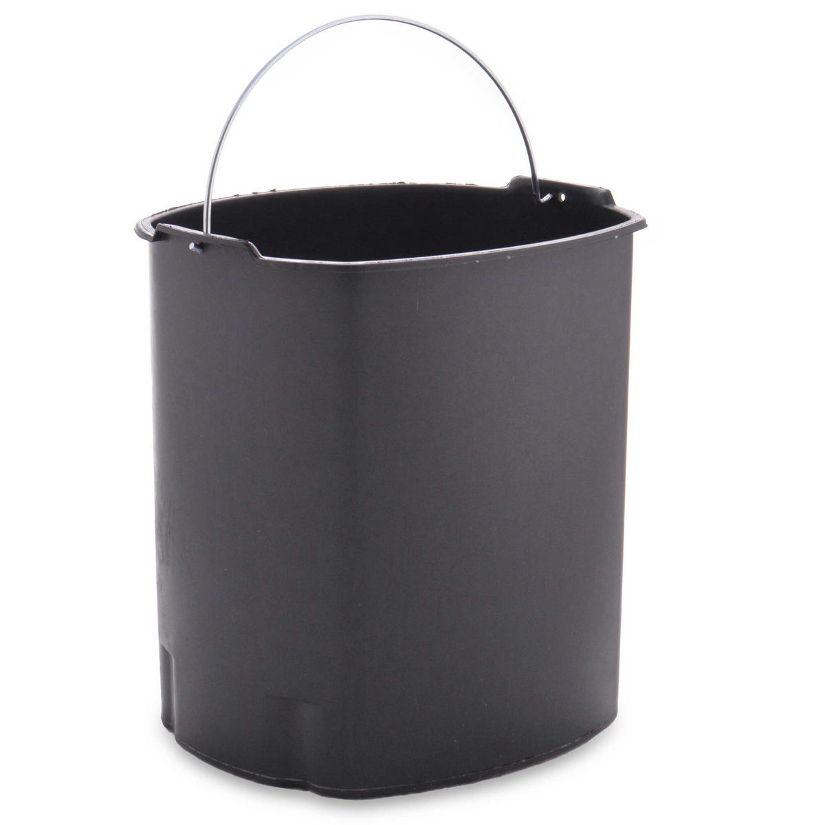 BADEZIMMERMÜLLEIMER Radiant 6 l 26/21/23,5 cm - Silberfarben, Kunststoff (21/23.5/26cm) - Berilo