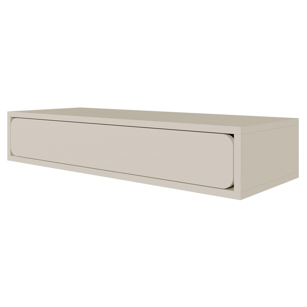 HÄNGEKONSOLE Wuwu Greige mit Schublade 90 cm - Taupe, Holzwerkstoff (90/17/35cm) - Selsey