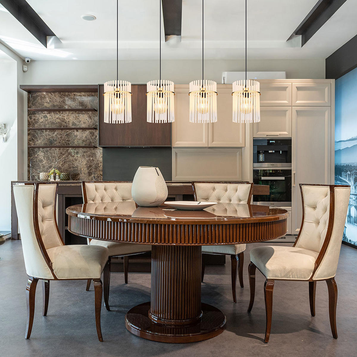 HÄNGELEUCHTE Metall Glas Gold - Goldfarben, Glas (110/20/140cm) - Globo Lighting