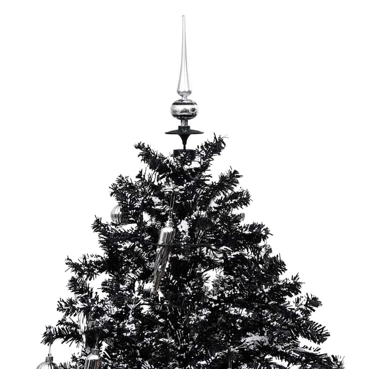 WEIHNACHTSBAUM Schneiender Mit Schirmfuss Schwarz 170 Cm Pvc - Schwarz, Kunststoff (170cm) - vidaXL