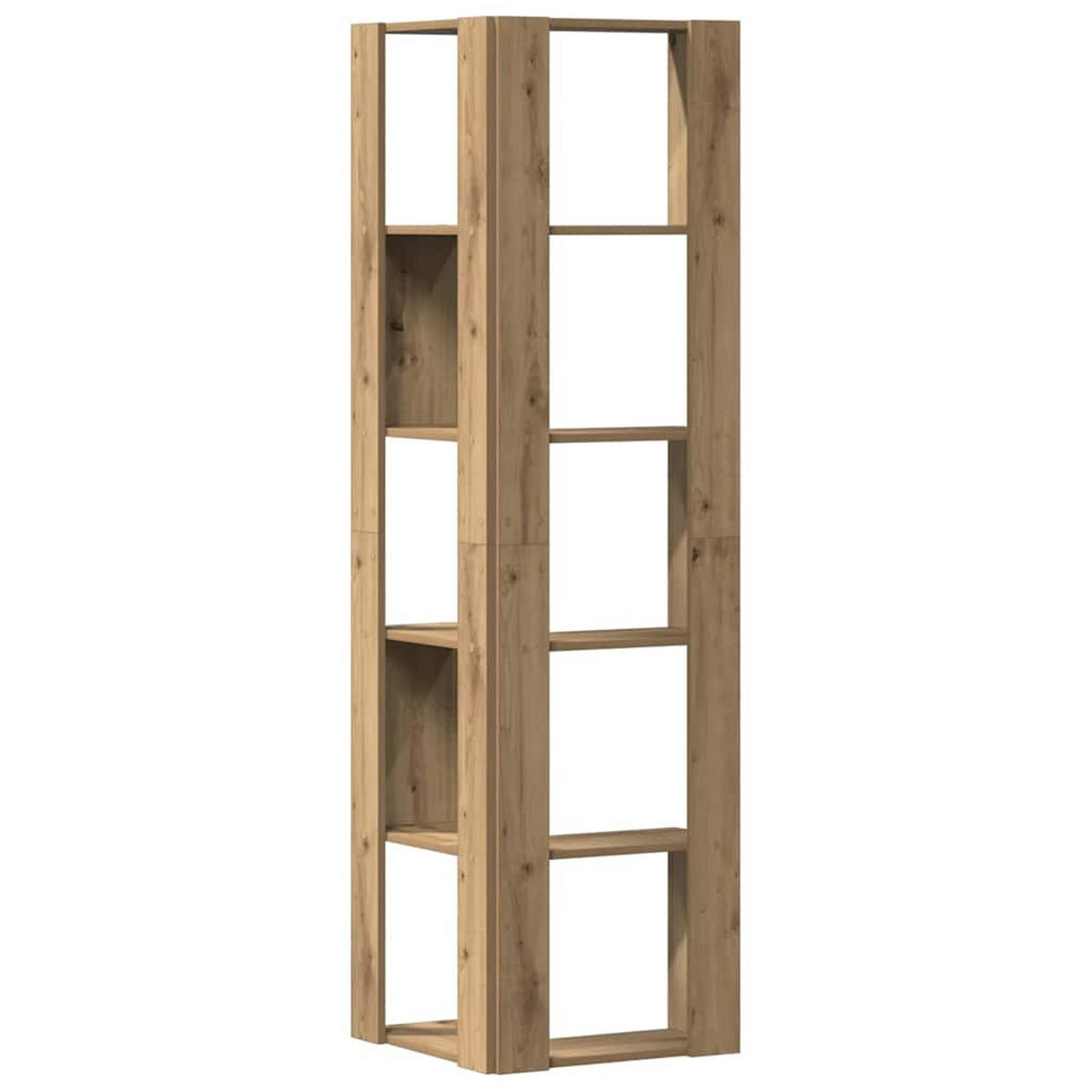 ECK-BÜCHERREGAL 5 Böden Artisan-Eiche 50/50/179Cm Holzwerkstoff - Braun, Holzwerkstoff (50/179/50cm) - vidaXL
