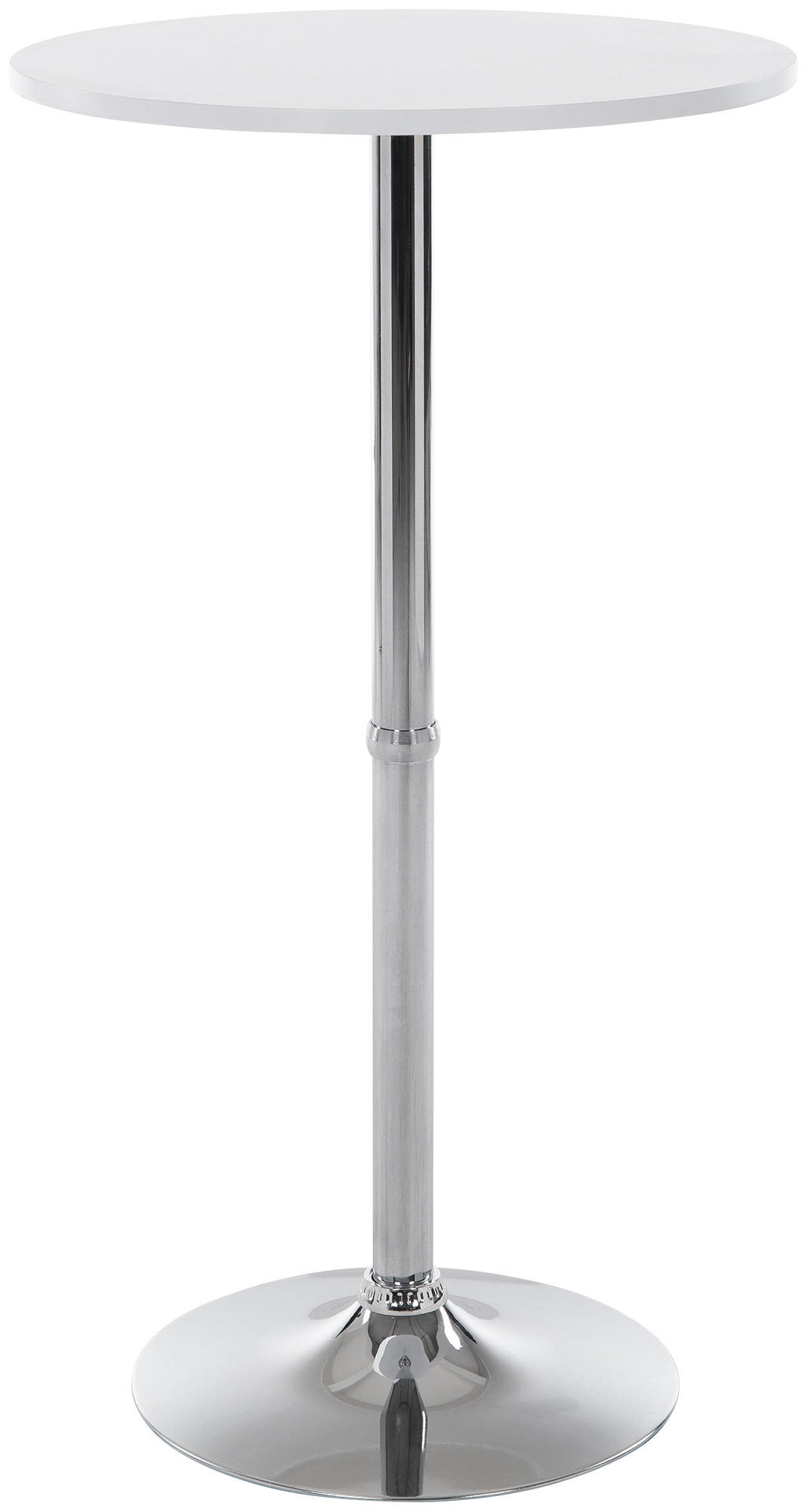 BARTISCH rund 60 cm Holz Weiß - Weiß, Holz/Metall (60/108/60cm) - CLP