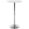 BARTISCH rund 60 cm Holz Weiß - Weiß, Holz/Metall (60/108/60cm) - CLP