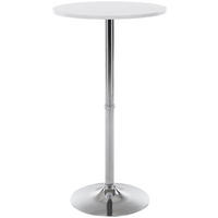 BARTISCH rund 60 cm Holz Weiß - Weiß, Holz/Metall (60/108/60cm) - CLP