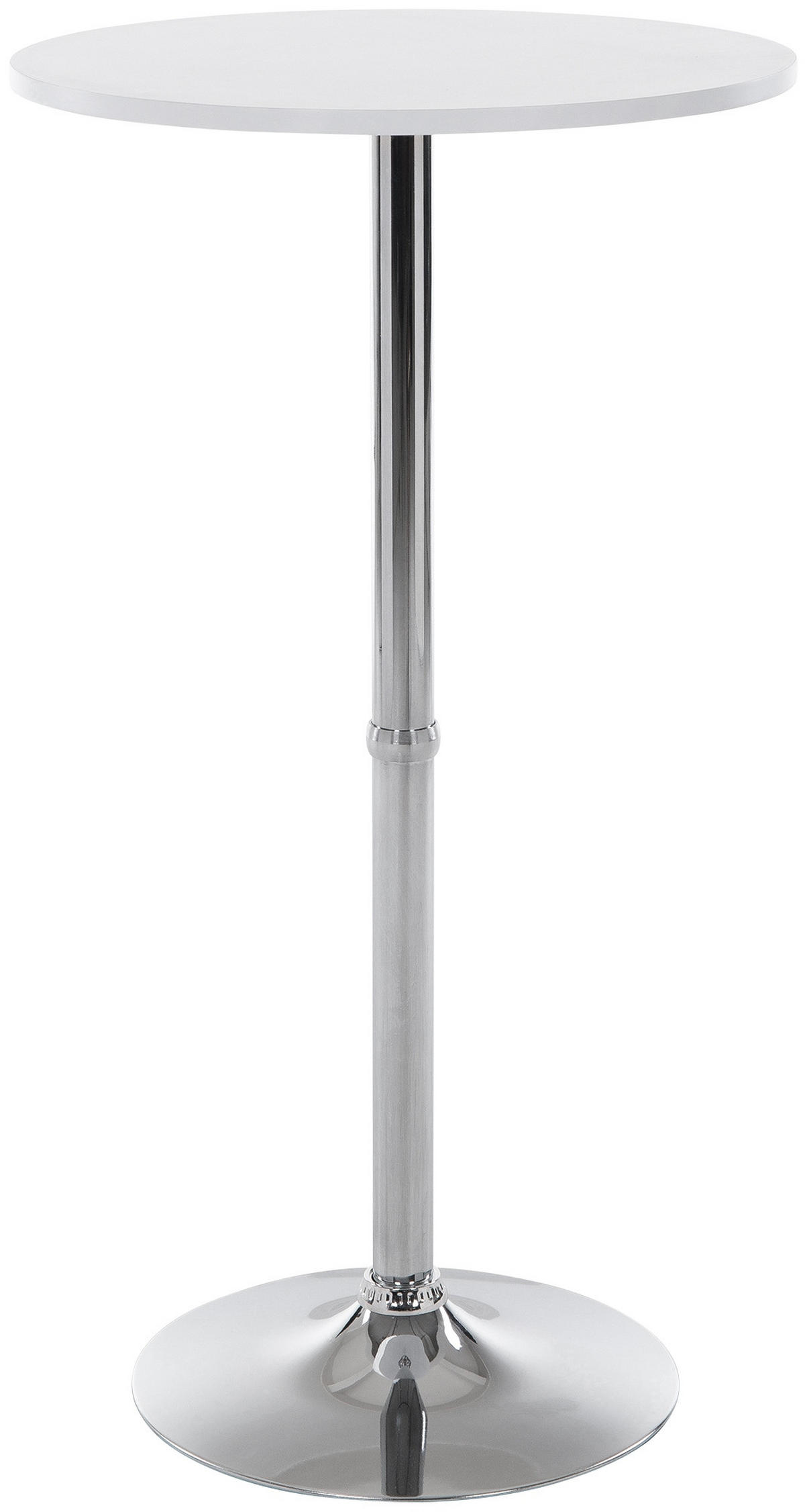 BARTISCH rund 60 cm Holz Weiß - Weiß, Holz/Metall (60/108/60cm) - CLP