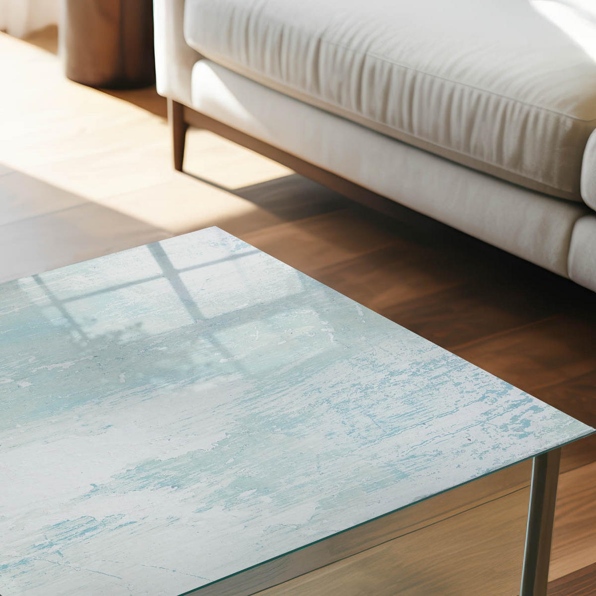 GLASPLATTE 80x60 cm – Malerische Textur - Braun, Glas (0.4/80/60cm) - ArtPrintCave