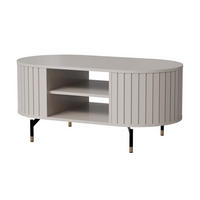 COUCHTISCH Zante Graubeige 104x56 cm - Taupe/Schwarz, Holzwerkstoff (56/104.1/47cm) - Selsey