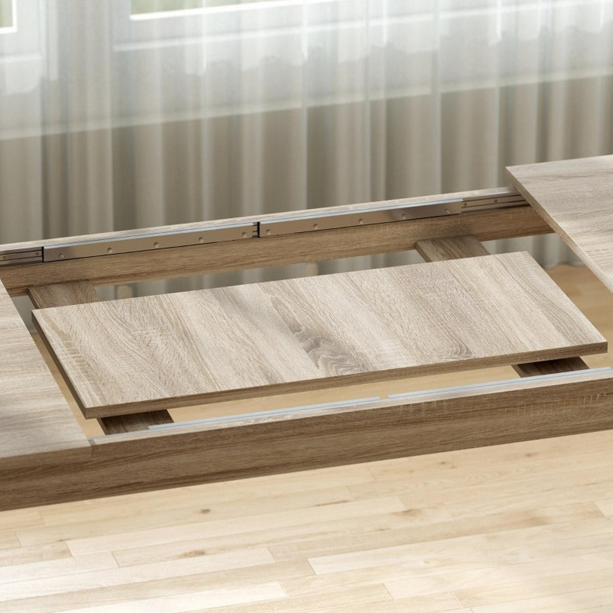 ESSTISCH 180-260/90/76,6 cm ausziehbar mit Schmetterlingsmechanismus in Holzoptik, Eiche - Eichefarben, Holz (260/90/76.6cm) - Redom