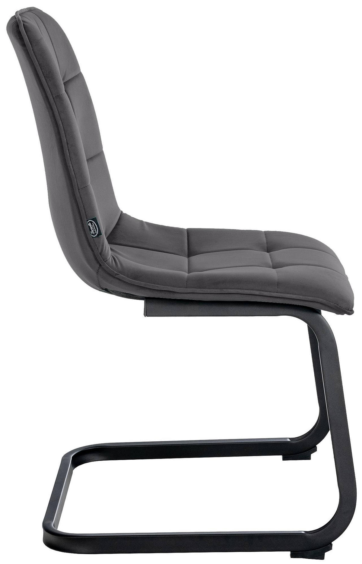 SCHWINGSTUHL 2er Set Samt schwarz - Schwarz, Textil/Metall (47/87/58cm) - CLP