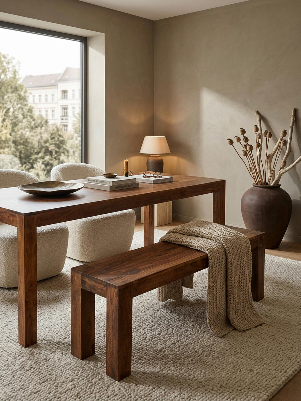 SITZBANK Massivholz Landhausstil handgefertigt, Braun 120x35x45 cm - Braun, Holz (120/45/35cm) - KADIMA DESIGN