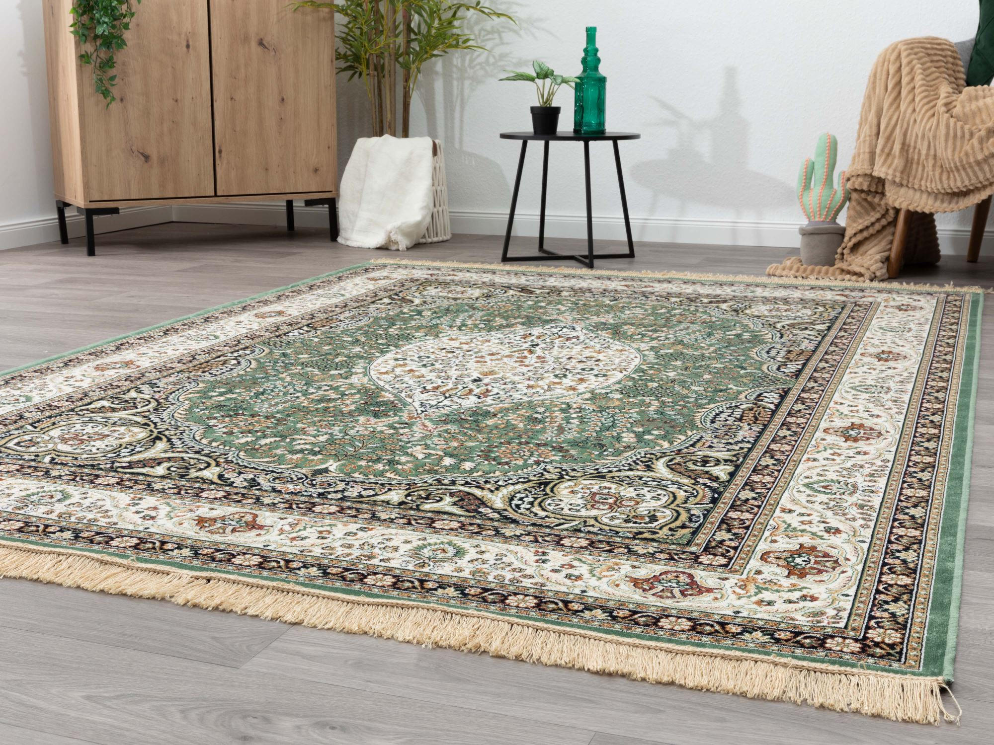 ORIENTTEPPICH 160/230 cm Riad Kirman - Grün, Textil (160/230cm) - Steffensmeier