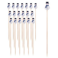 BAMBUS-BURGER-ZAHNSTOCHER 15 cm 50 Stk. - Kirschbaumfarben, Holz (15cm) - Orion 