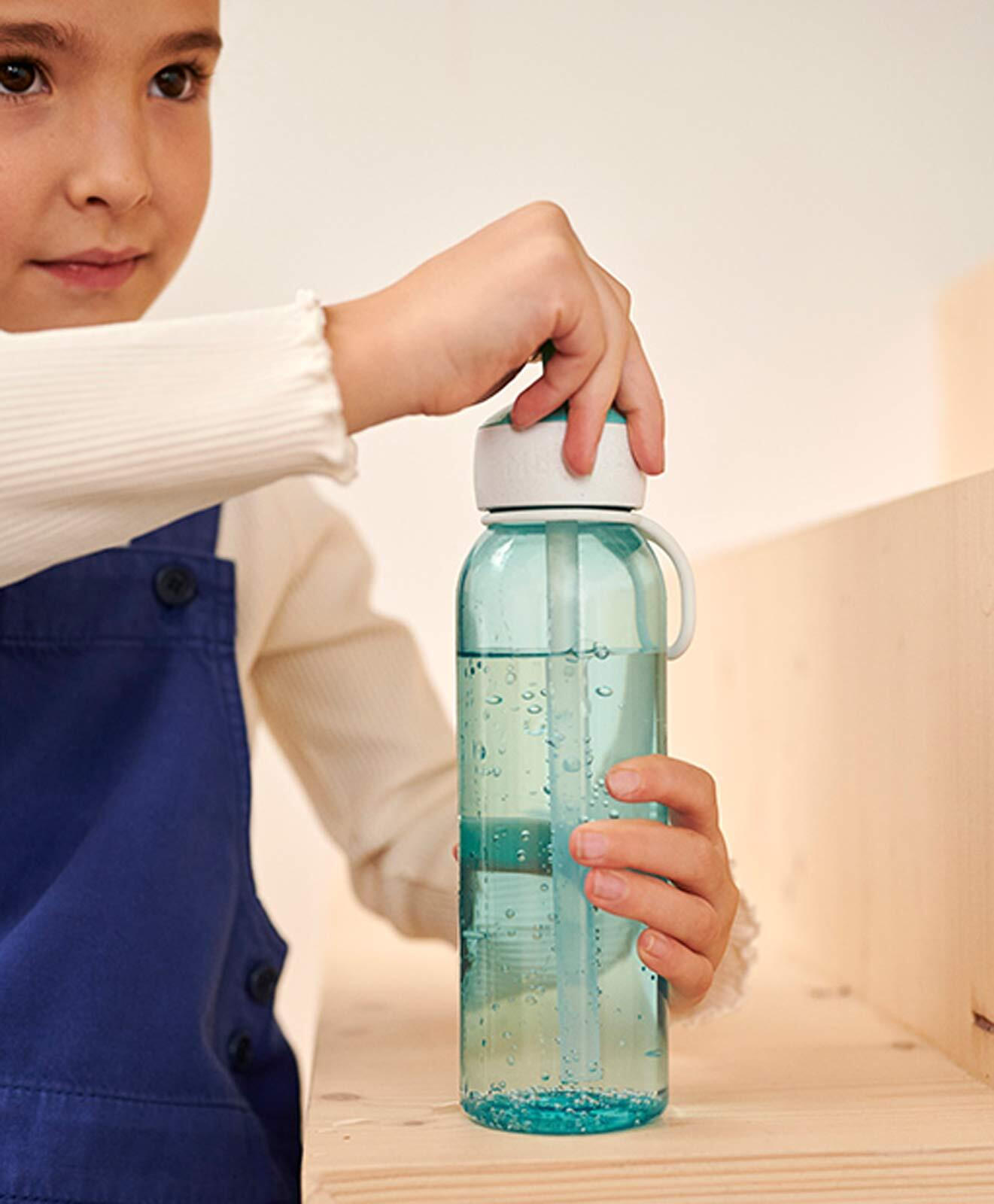 WASSERFLASCHE FLIP-UP Campus Blau 500 ml - Blau, Kunststoff (0.5L) - Mepal