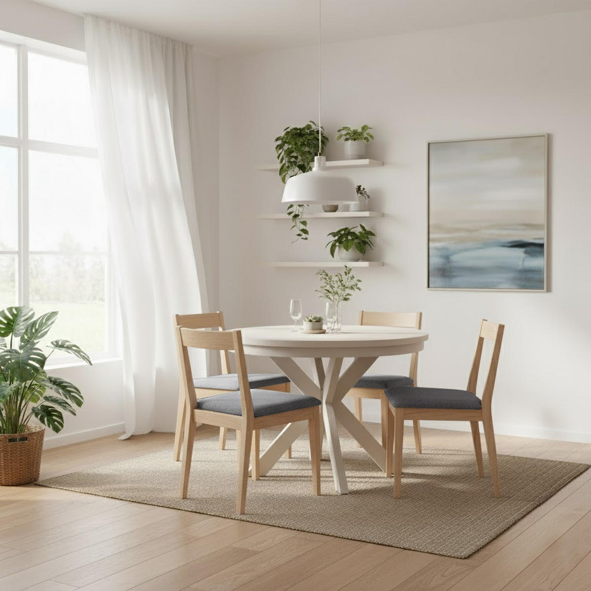 STUHL Moden mit Buchenholzbeinen, Polsterstuhl, Dunkelgrau - Dunkelgrau/Buchefarben, Holz (45/84/45cm) - Beautysofa