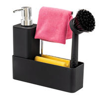 ELUNO Spülbecken Organizer Set, matt schwarz - Schwarz, Kunststoff (20.5/21/6.5cm) - eluno