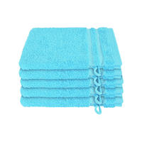 WASCHHANDSCHUHSET Milano - 5-teilig - 16x22 cm - Türkis - Türkis, Textil (16/22cm) - SCHIESSER