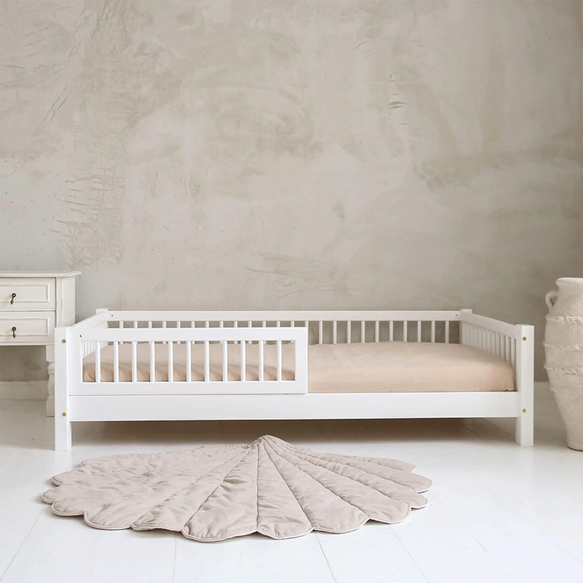 POSTEL 90/190 Adèle Bílá - hnědá, dřevo (90/190cm) - Petits-meubles