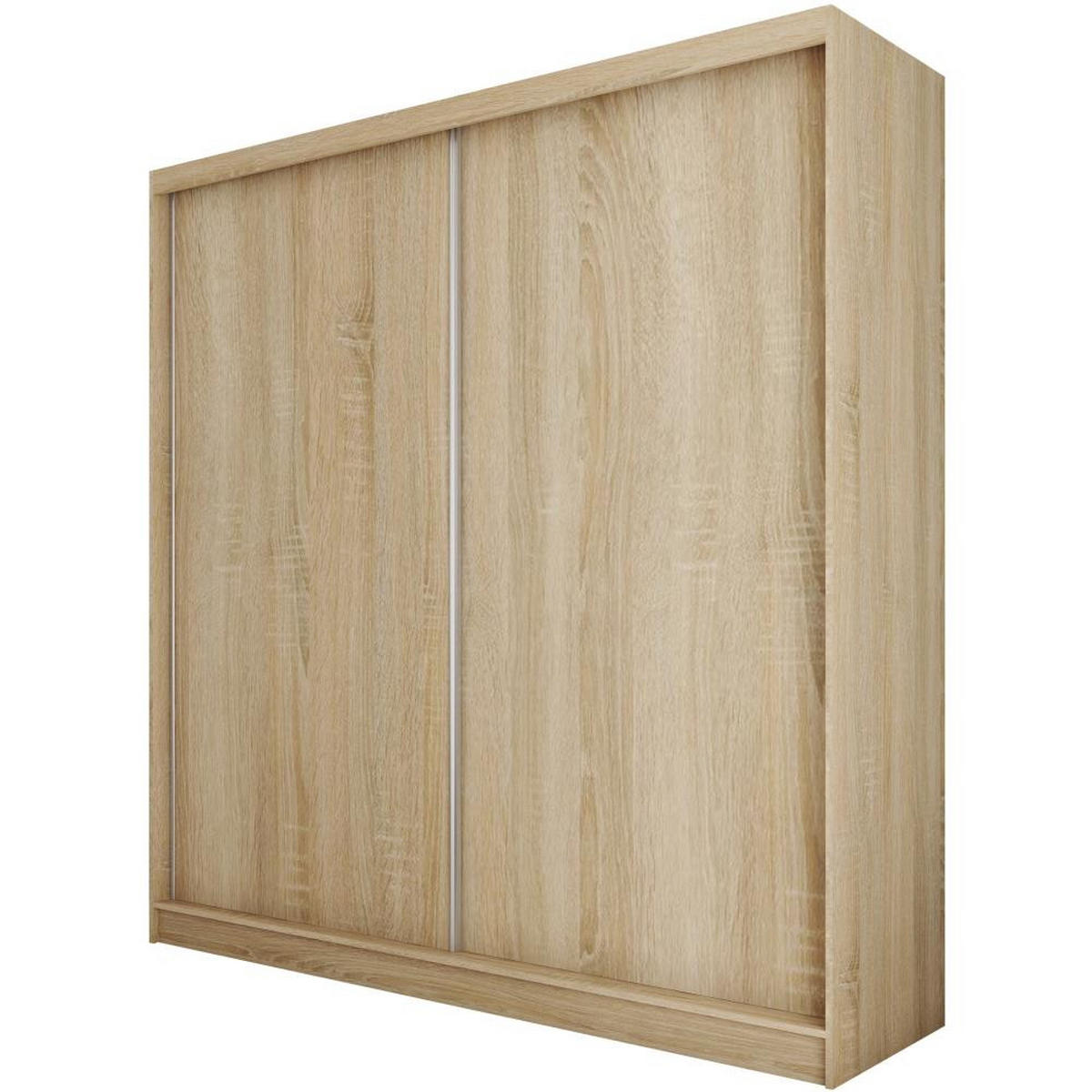 SCHWEBETÜRENSCHRANK Mario II 200/216/61 eiche Sonoma mit Schubladen - Sonoma Eiche, Holzwerkstoff (200/216/61cm) - Beautysofa