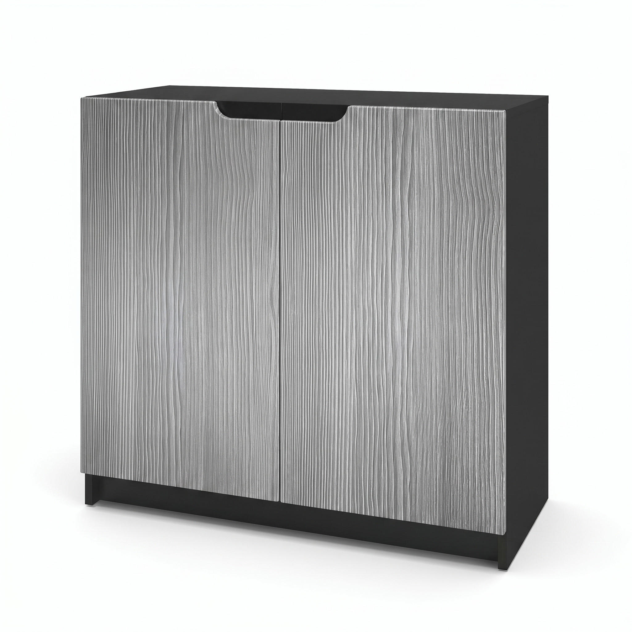 KOMMODE Logan Fronten in Avola-Anthrazit - Anthrazit, Holzwerkstoff (82/78/37cm) - Vladon