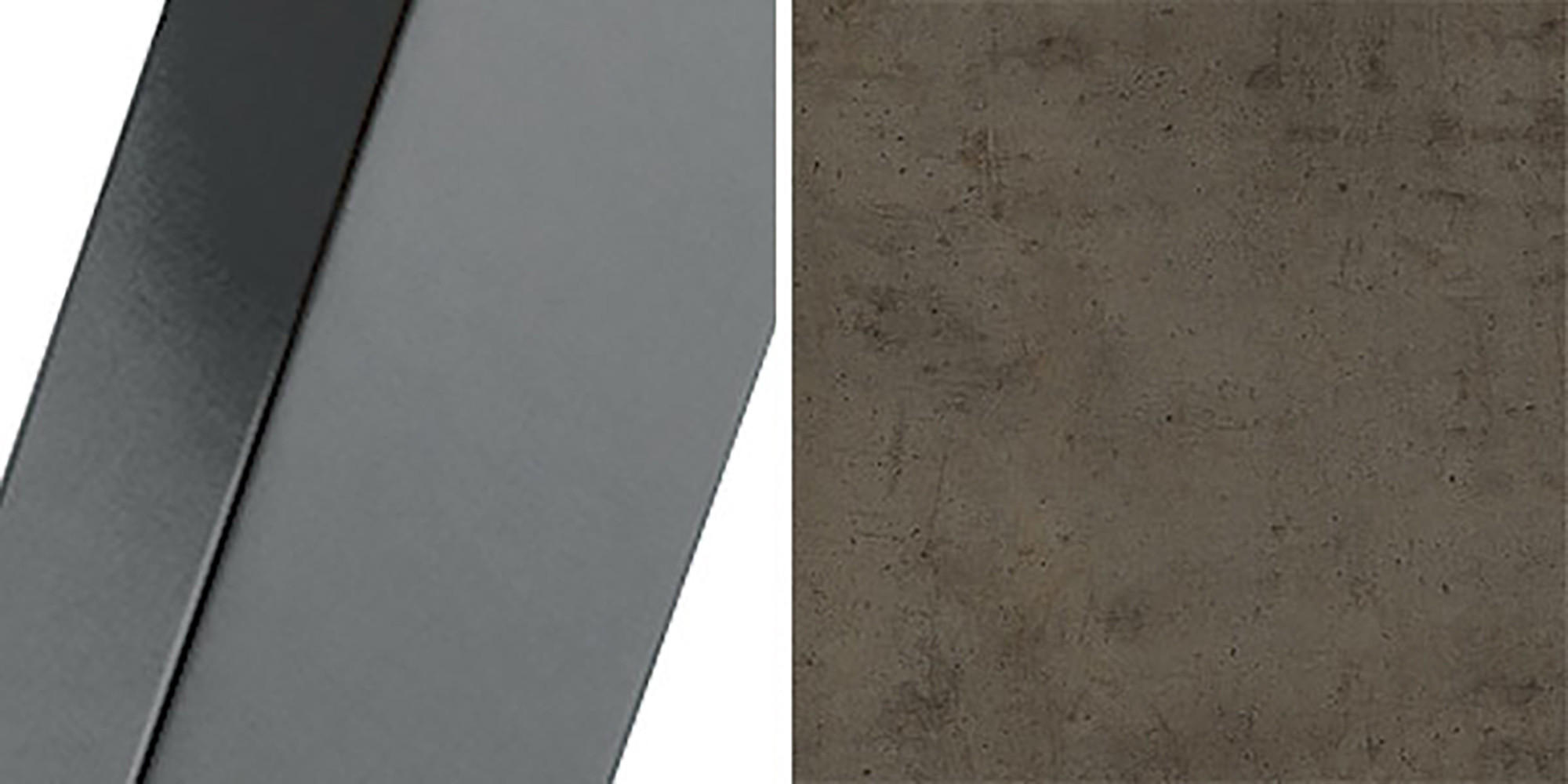 ESSTISCH Borte Chicago Concrete Dunkelgrau / Graphit 100/138 / 100 / 76cm - Dunkelgrau/Graphitfarben, Holz/Holzwerkstoff (100/100/76cm) - Feldmann-Wohnen