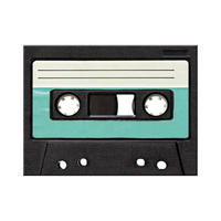 MAGNET 6/8 cm Retro Wave Retro Cassette - Multicolor, Metall (8/6/0.1cm) - Nostalgic-Art