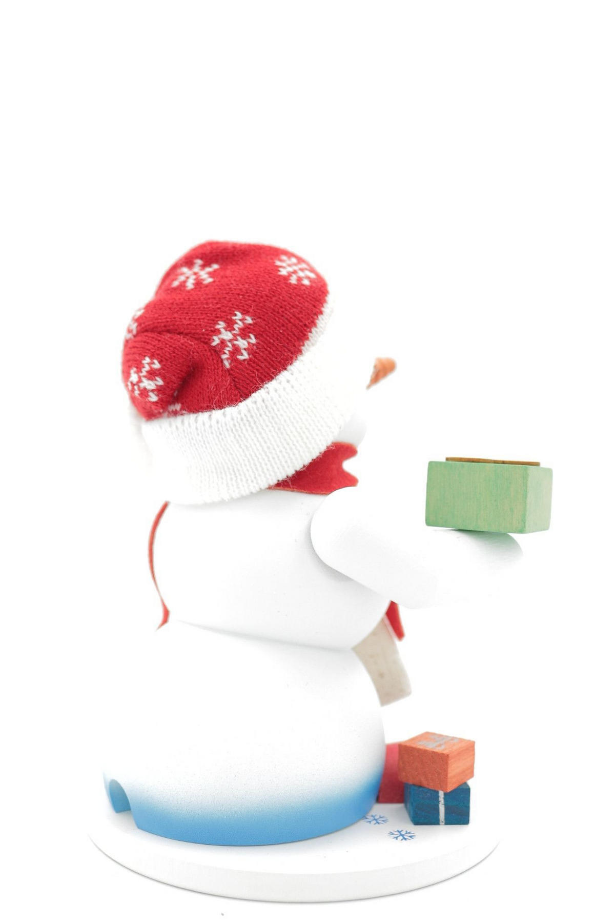 RAUCHFIGUR Schneemann Weiß Weihnachtsmann 19 cm - Multicolor, Holz (15/19/0.1cm)