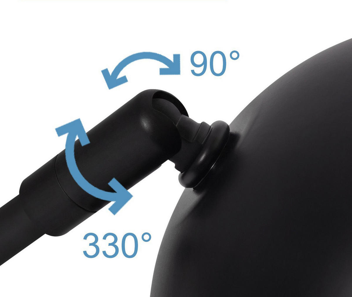 WANDLEUCHTE Panorama 21.7/20.5/12.3 cm - Schwarz, Metall (20.5/12.3/21.7cm) - ZMH