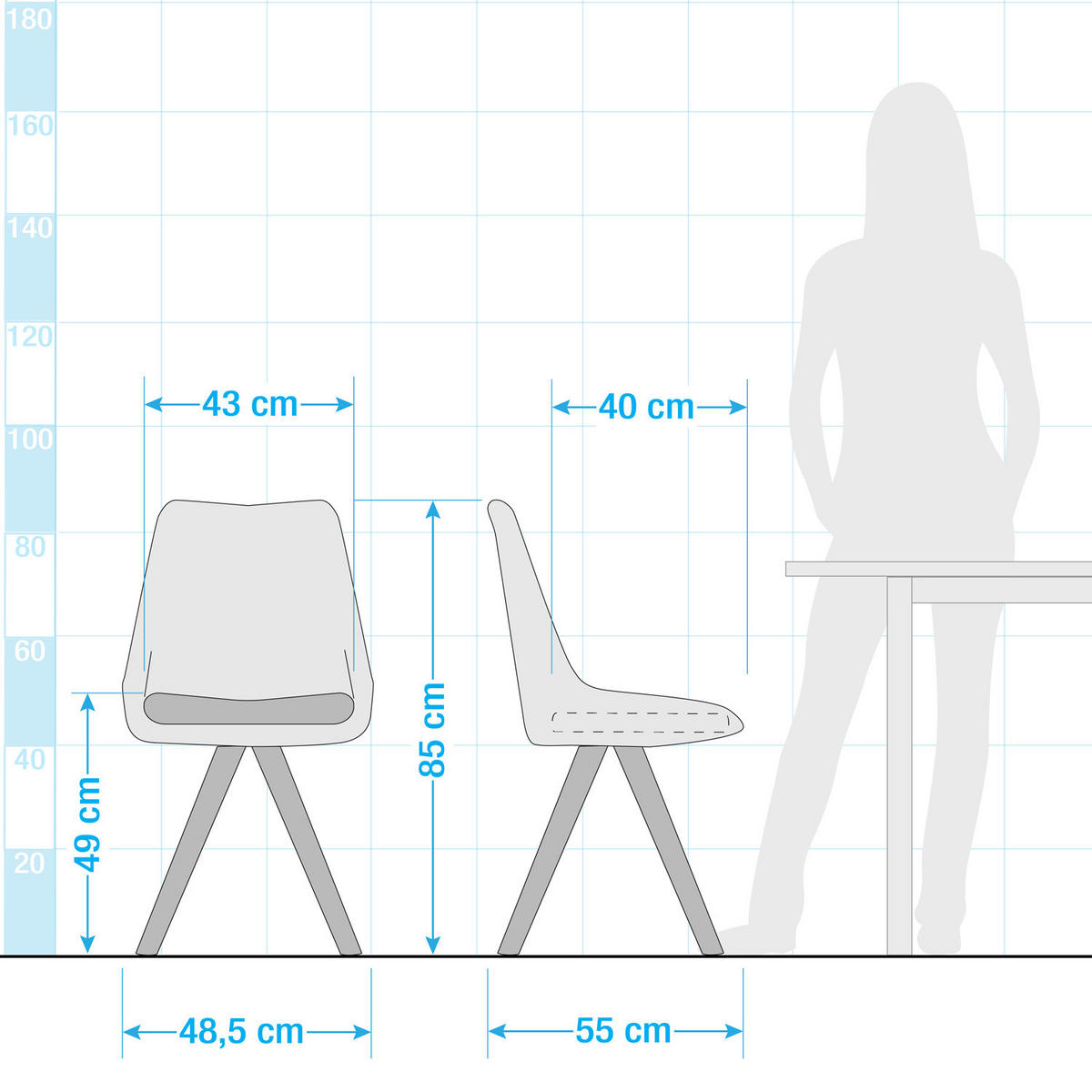 POLSTERSTUHL-SET - Kunstleder / Gummibaum massiv - Cognac / Schwarz - Schwarz/Braun, Holz/Kunststoff (49/85/1cm) - home24