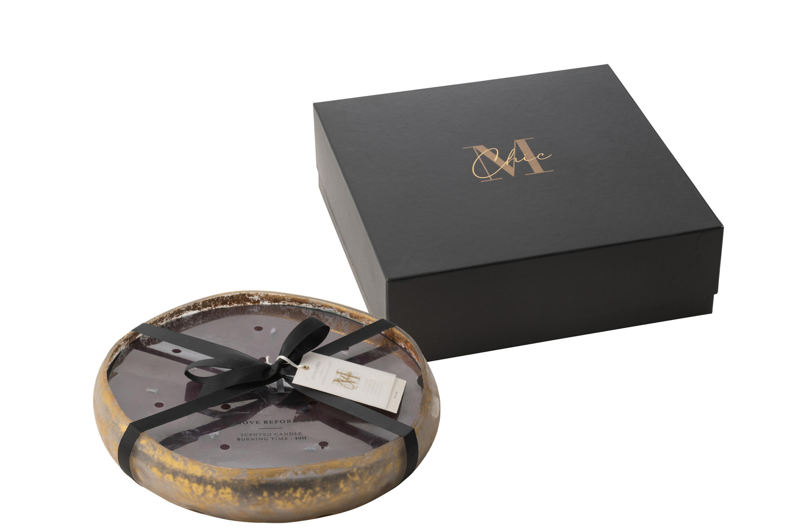 DUFTKERZE M-CHIC - Gold - L - 40 Std. - Goldfarben, Paraffin (29/6cm) - J-Line