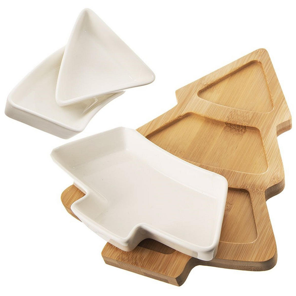 SNACKSCHALEN Porzellan Whiteline 28 cm 4 Stück. Weiß - Weiß, Keramik (20/28/4cm) - Orion 