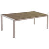 GARTENTISCH Aluminium braun 180/90 cm Vernio - Braun, Metall (180/90/76cm) - Beliani