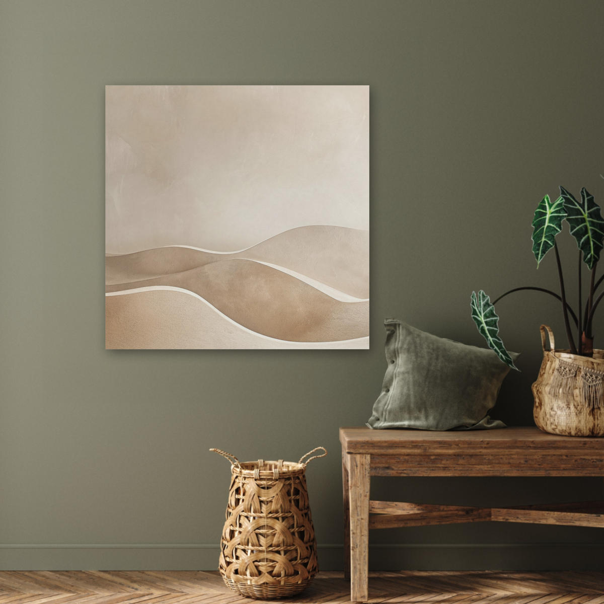 AKUSTIKBILD Beige - Natur - Abstrakt - Modern Akustikpaneele 80x80 cm - Beige, Kunststoff (80/80/0.9cm) - MuchoWow