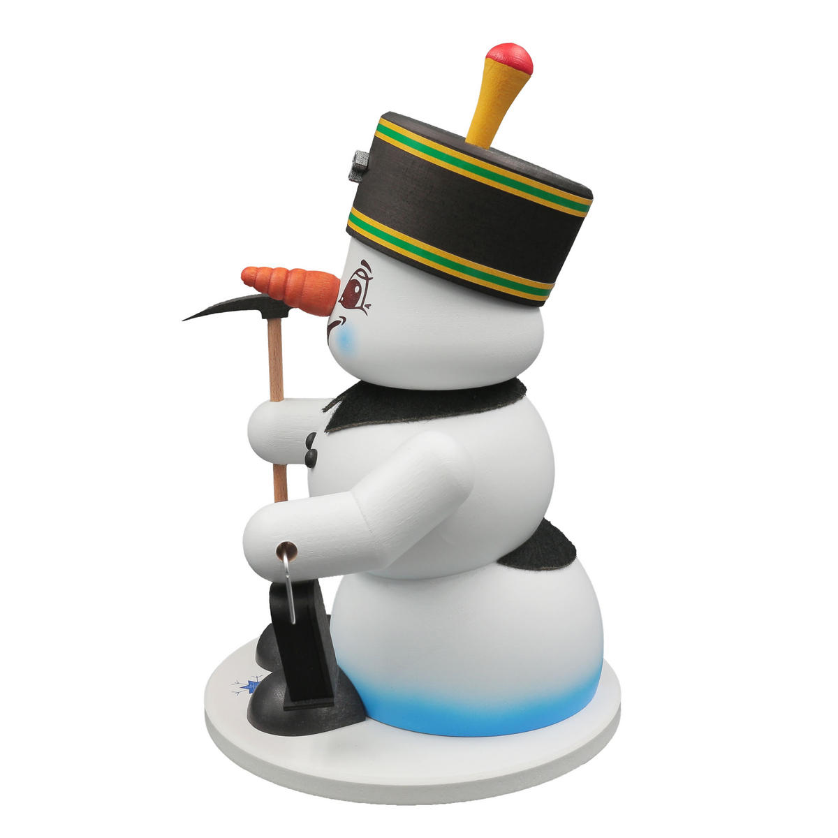 RAUCHFIGUR Schneemann Weiß Bergmann 19 cm - Multicolor, Holz (15/19/0.1cm)