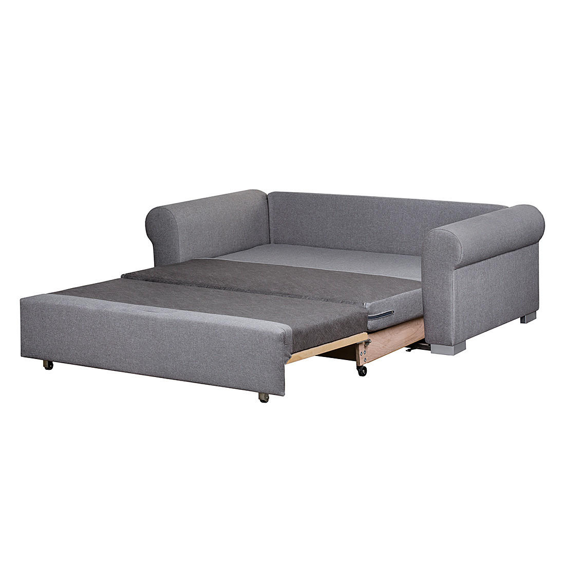 SCHLAFSOFA - Grau, Textil (185/90/90cm) - home24