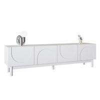 TV-LOWBOARD aus MDF und Spanplatte 169x34x45,5 cm Weiß mit 4 Türen und Stauraum - Weiß, Holzwerkstoff (169/45.5/35cm) - IVMEU