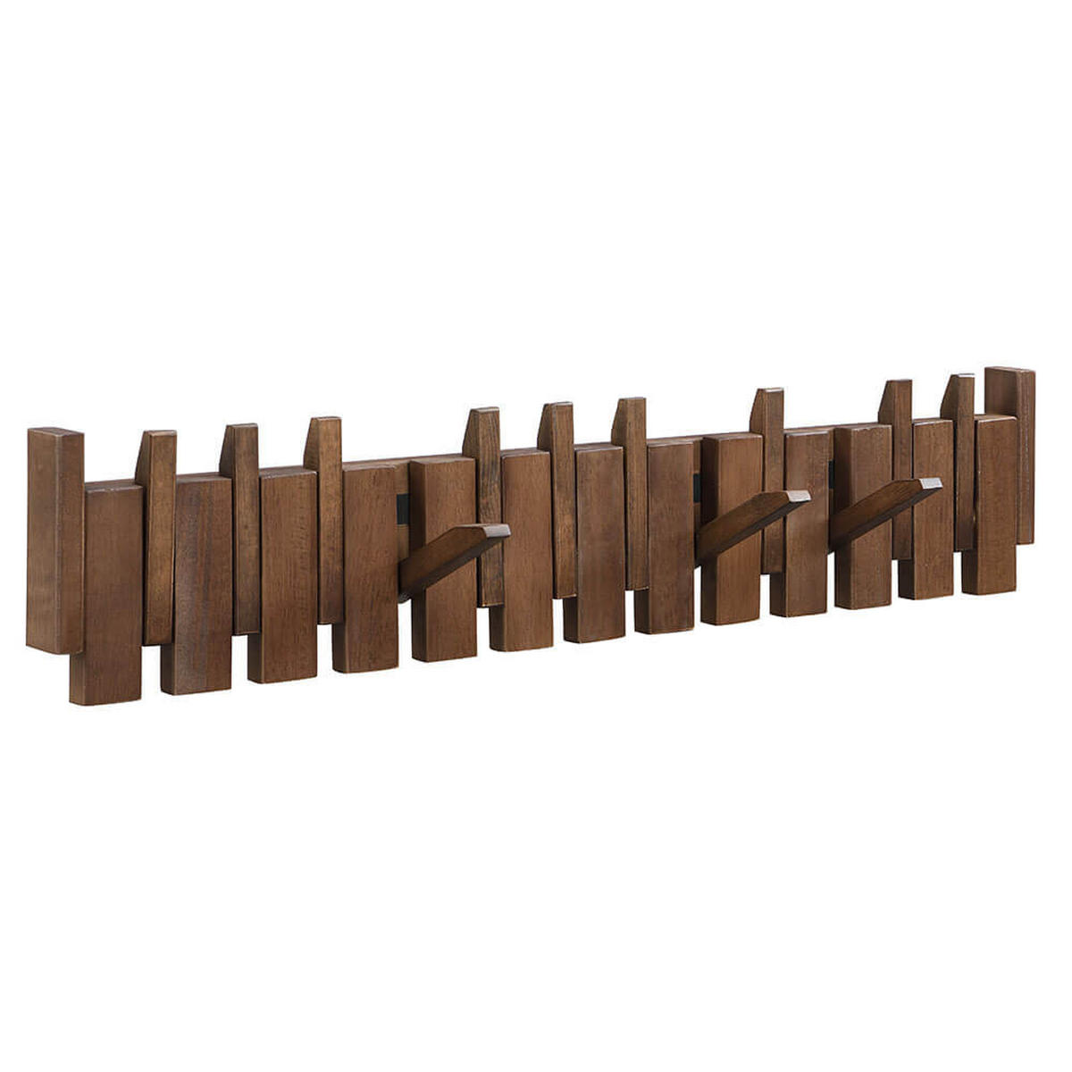 GARDEROBENLEISTE PORTE Nussbraun - 80 x 15 cm - Dunkelbraun, Holz (80/15/3.5cm) - Home Deluxe
